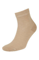 10CEL Quarter Socks Beige - (Pack of 6)