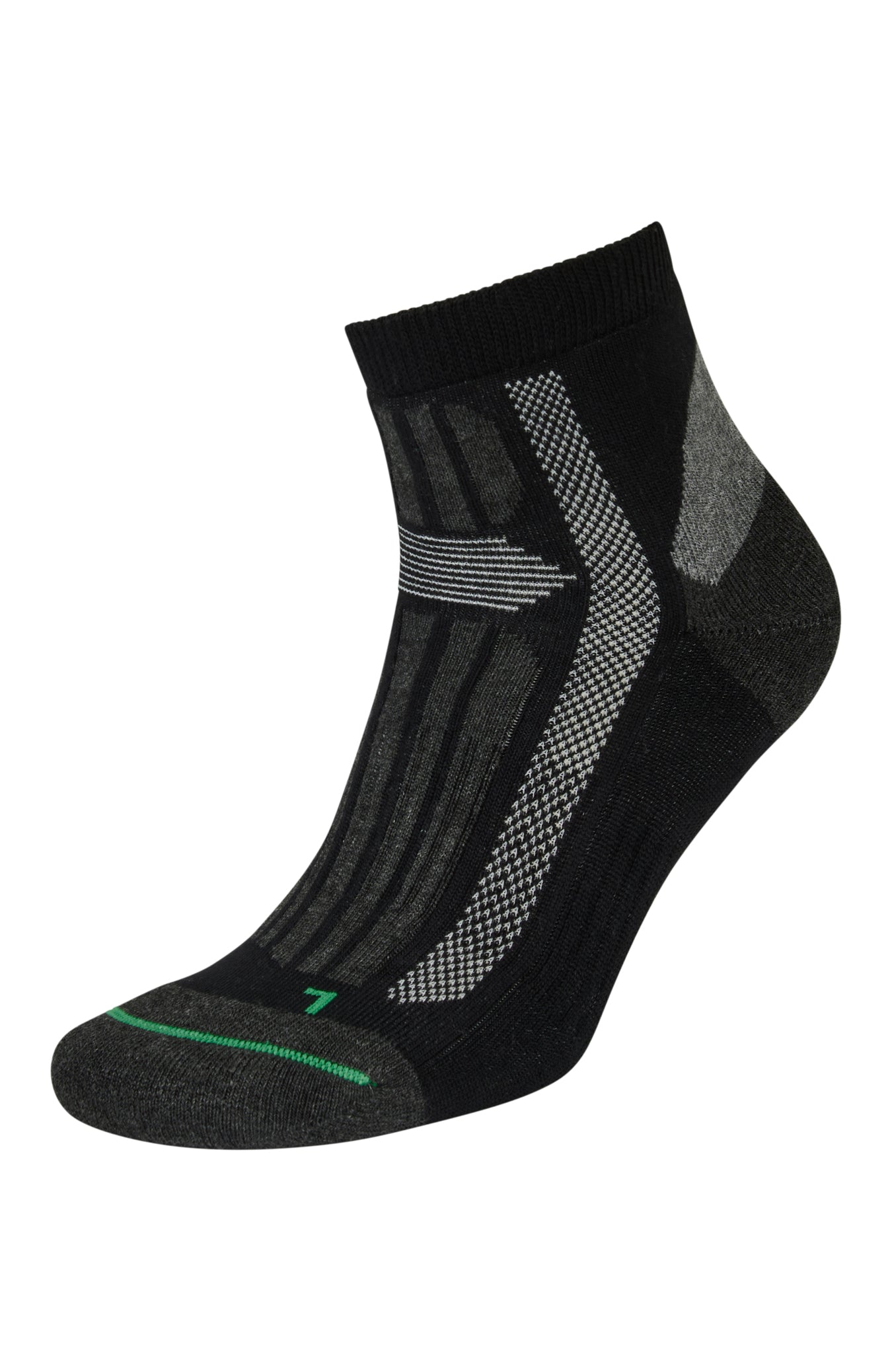 10CEL Quarter Work Socks Black