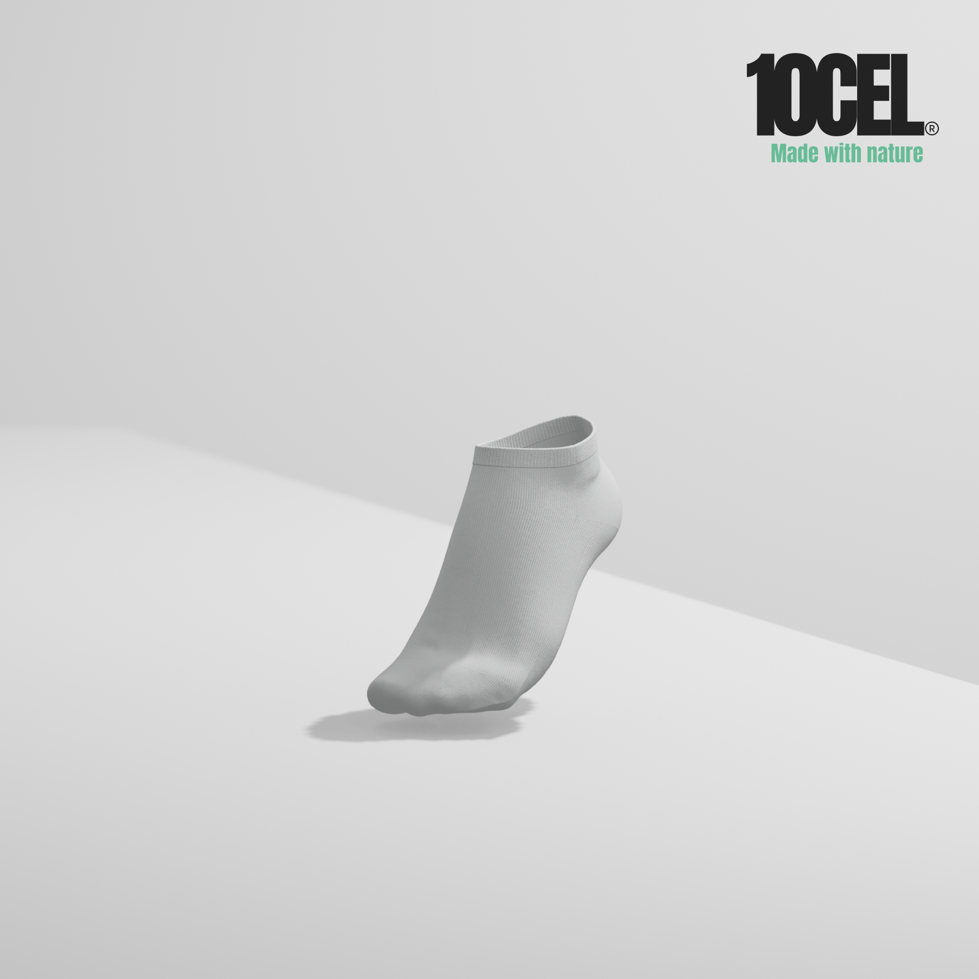 10CEL Short Socks White - (Pack of 2)