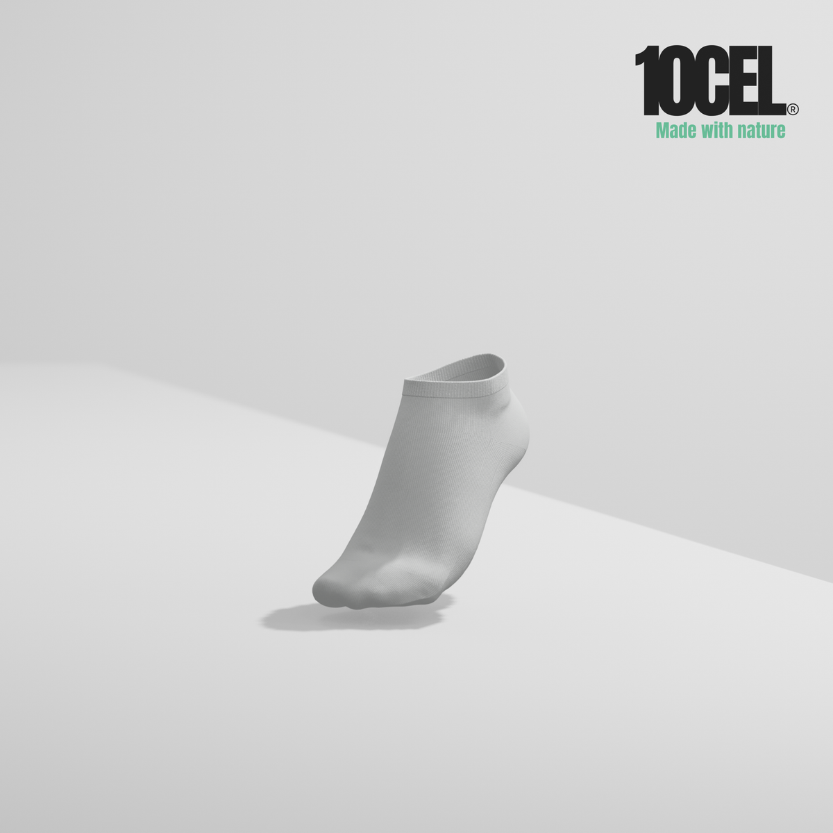 10CEL Short Socks White - (Pack of 2)