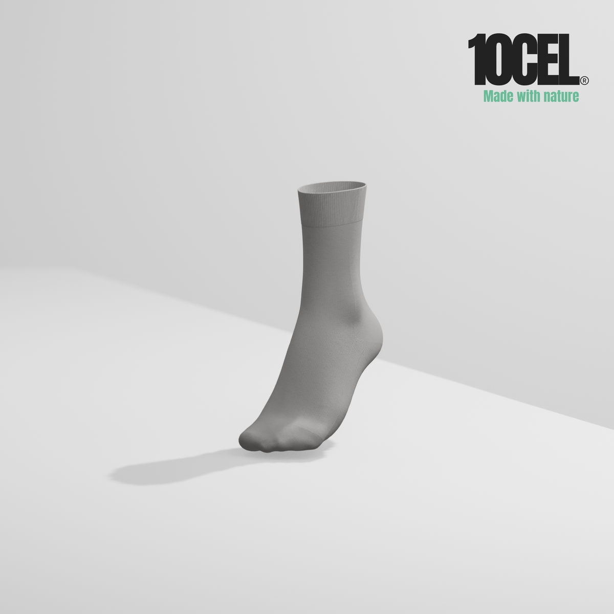 10CEL Plain Sokken Light Grey