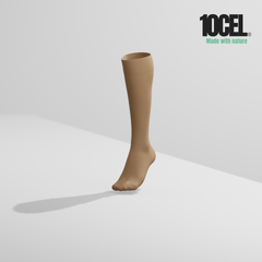 10CEL Kniekousen Beige - (Pack of 3)