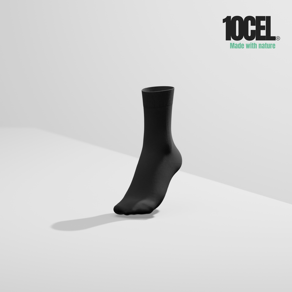 10CEL Plain Sokken Black - (Pack of 6)