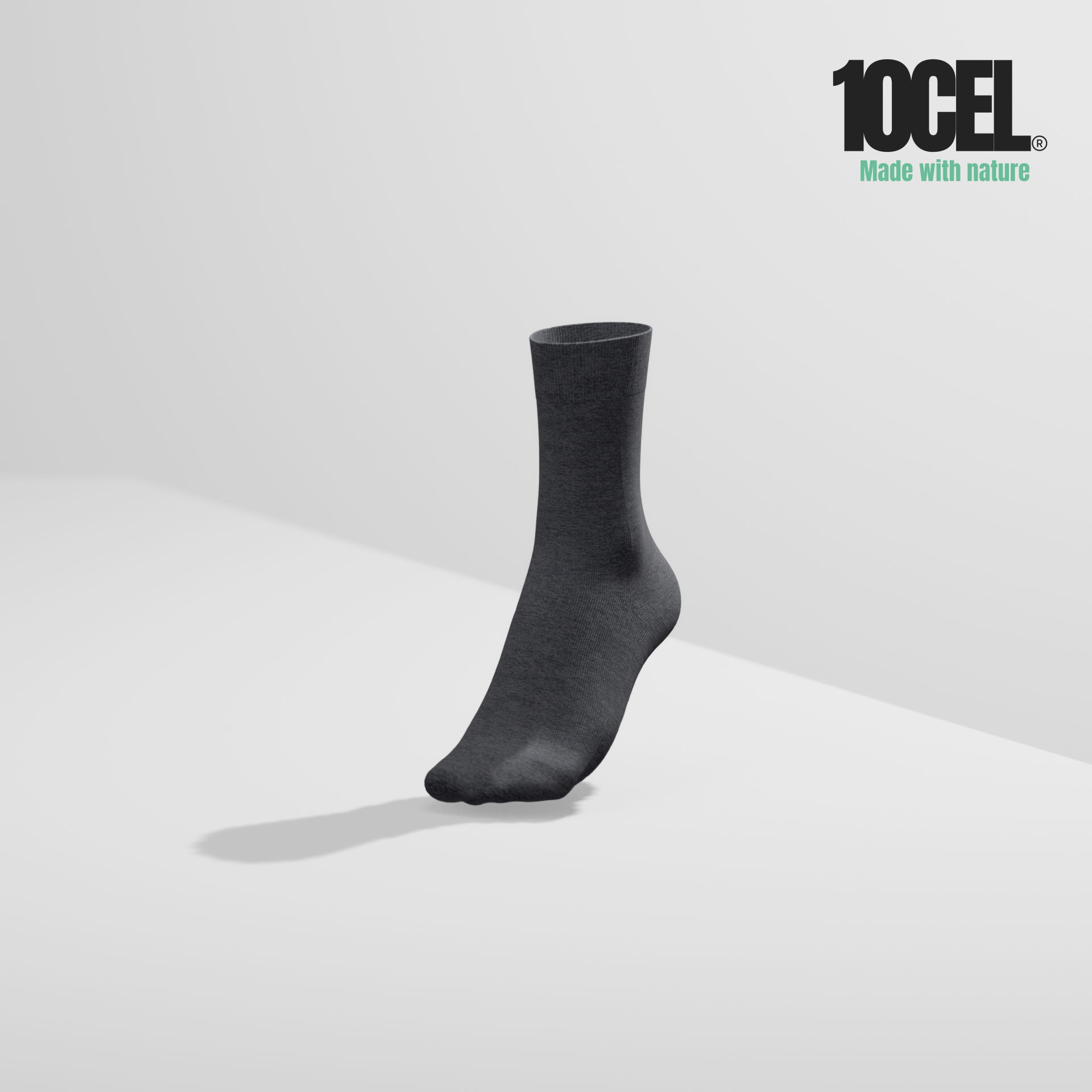 10CEL Plain Sokken Dark Grey