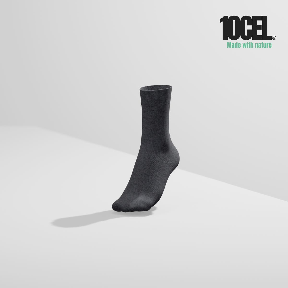 10CEL Plain Sokken Dark Grey