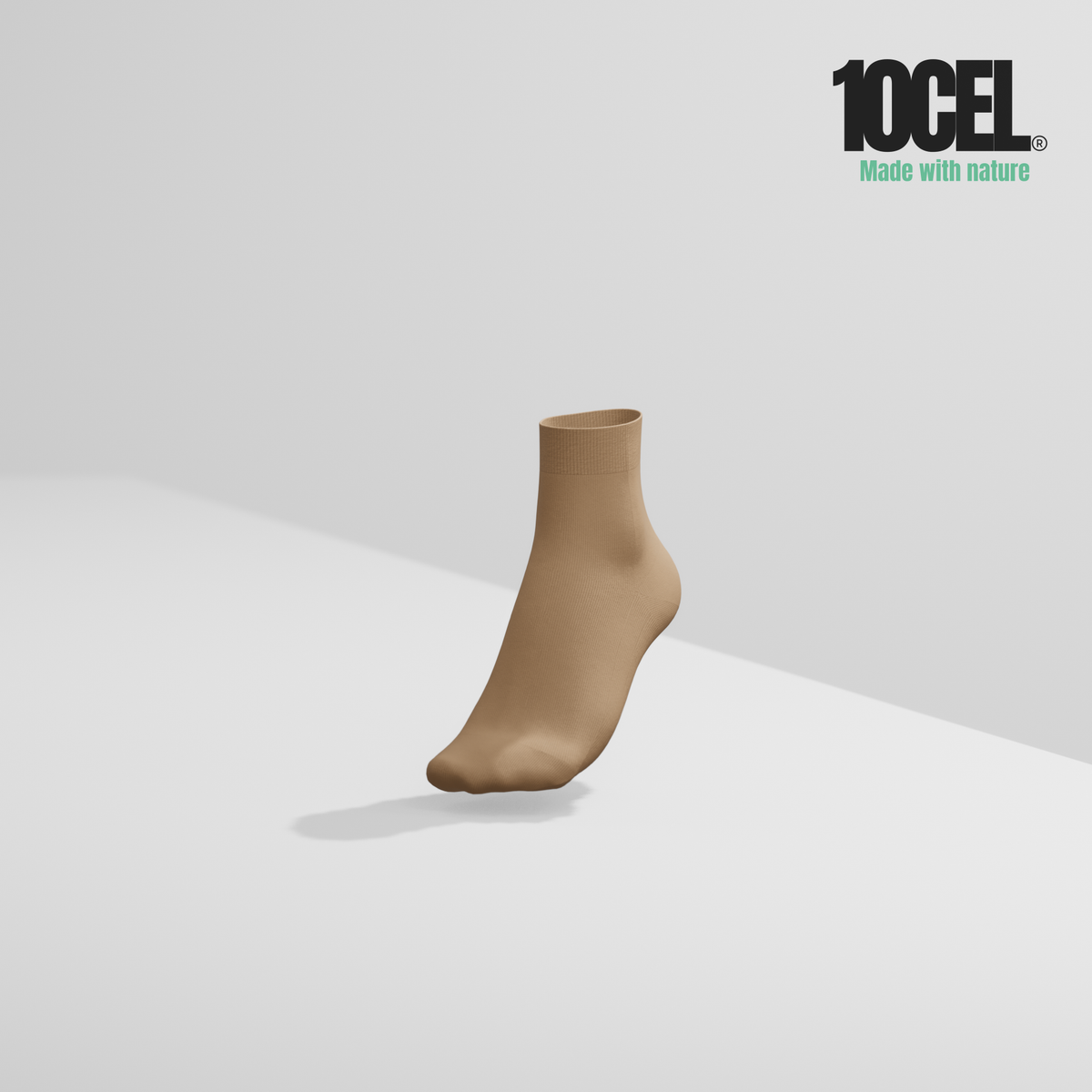 10CEL Quarter Socks Beige - (Pack of 2)