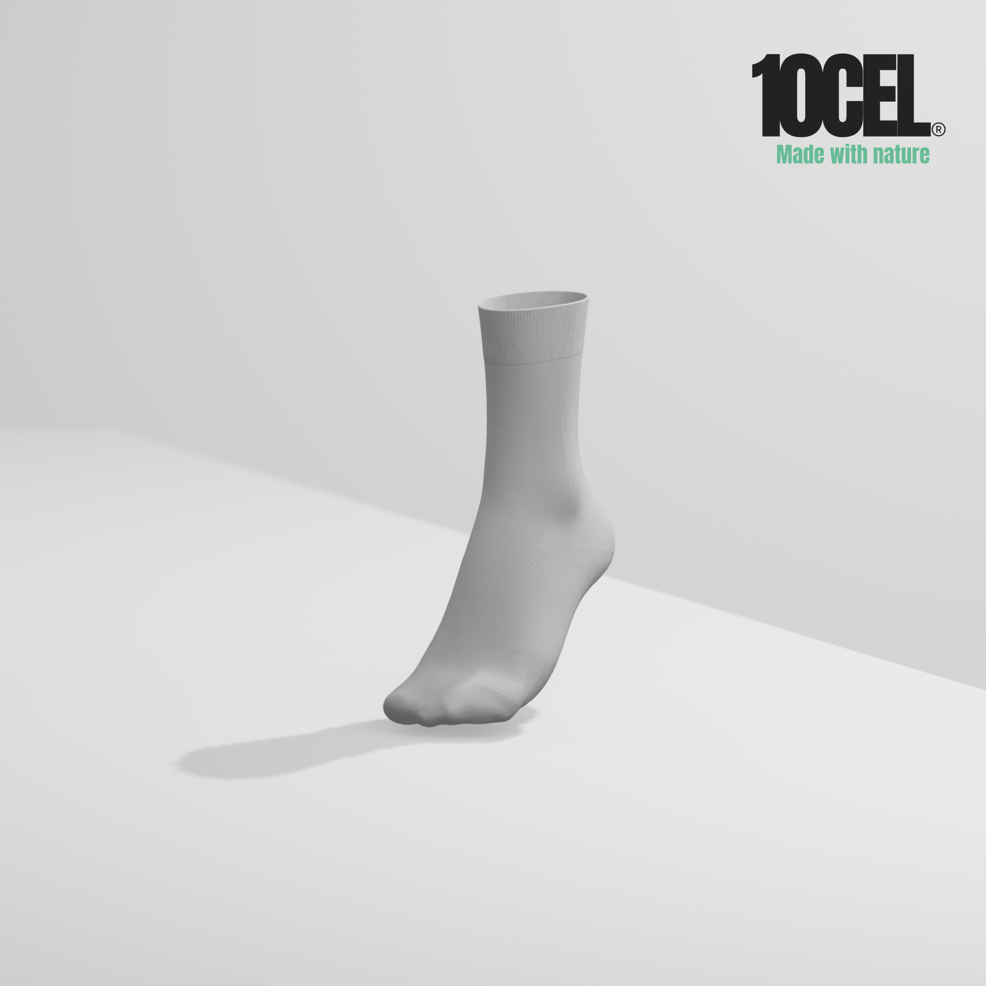 10CEL Plain Sokken Light Grey