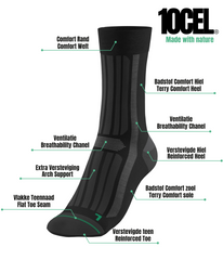 10CEL Work Socks Black