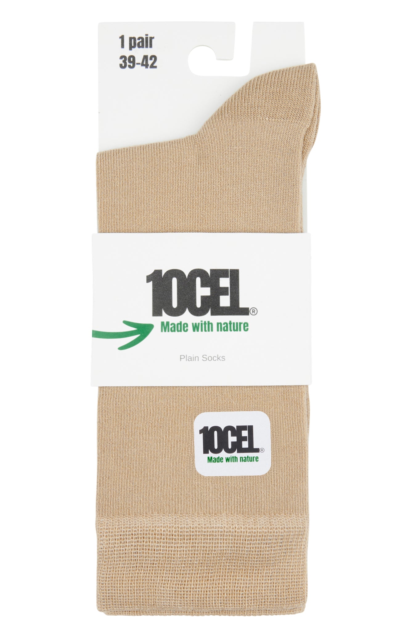 10CEL Plain Sokken Beige