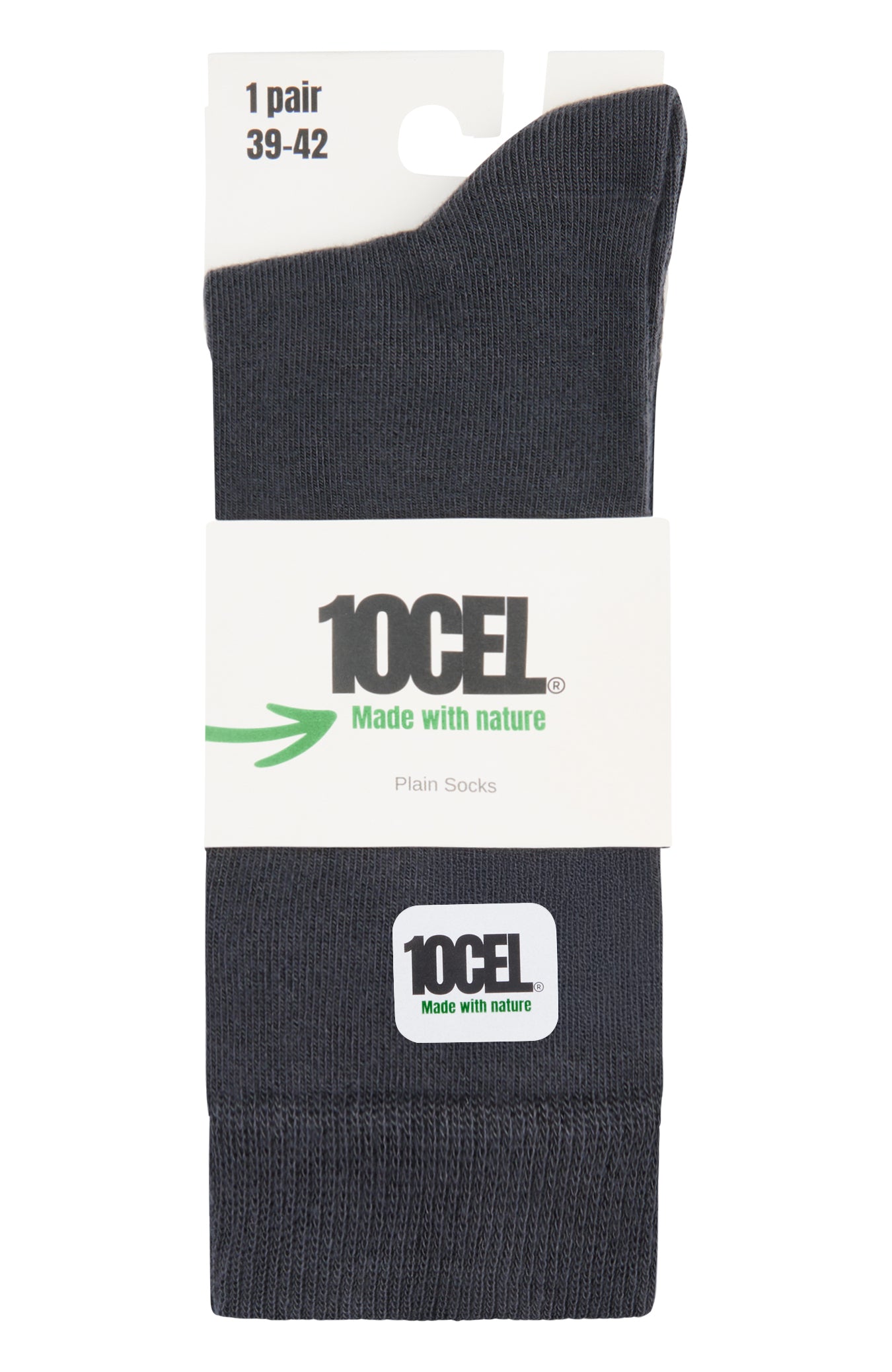 10CEL Plain Sokken Dark Grey - (Pack of 3)